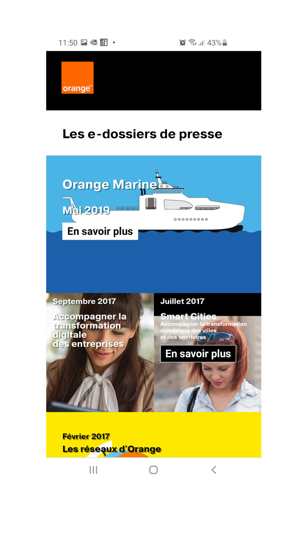 Orange - E-dossiers de presse - Mobile